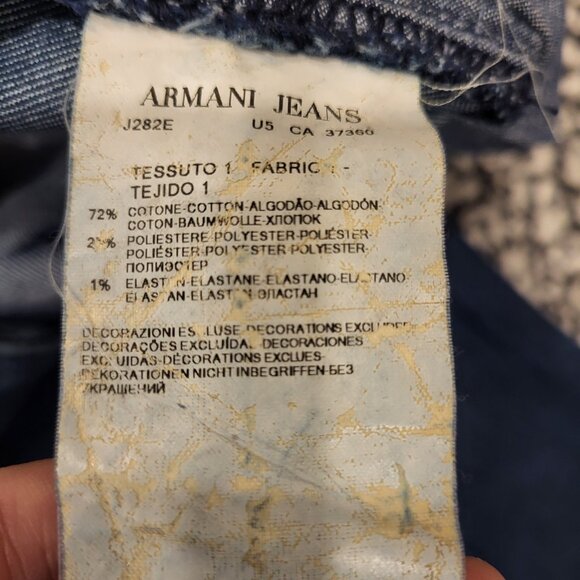 Armani Jeans Skinny Jeans J282E Style Waist 27 Dark Denium Y2K Low Rise - Picture 5 of 9